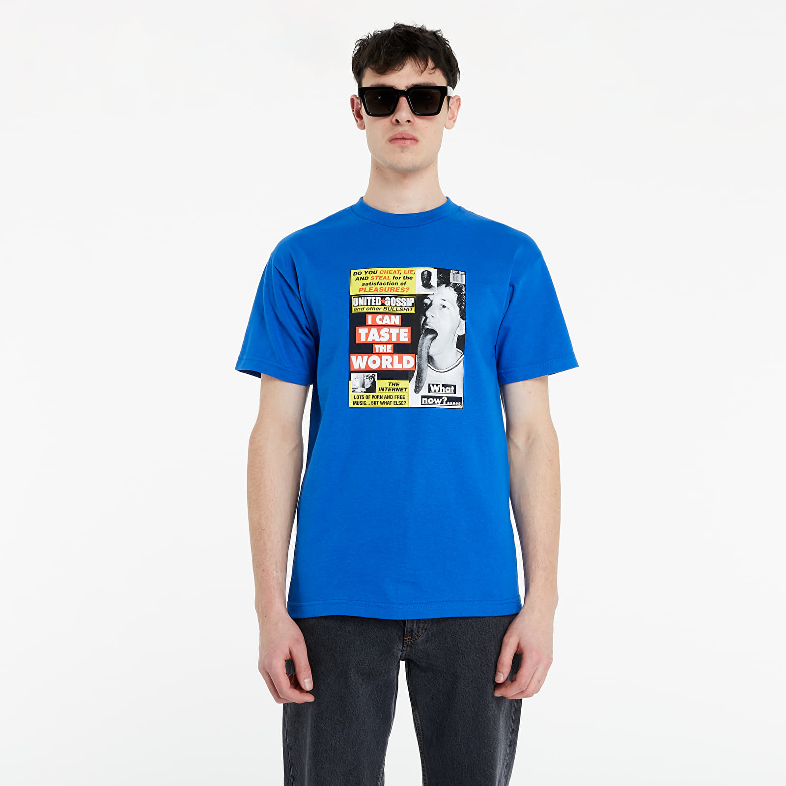 T-shirts PLEASURES Gossip Tee Royal Blue