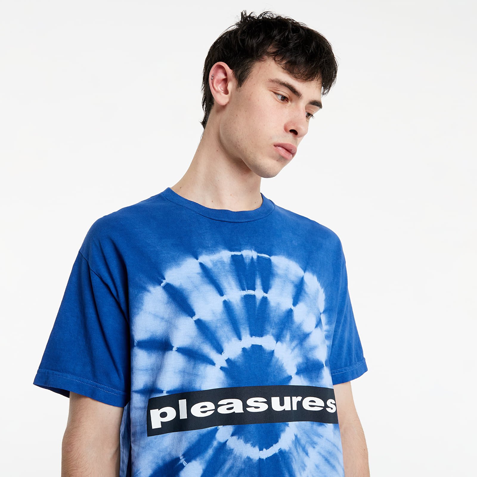 T-shirts PLEASURES Surrealism Tye Dye Shirt Blue