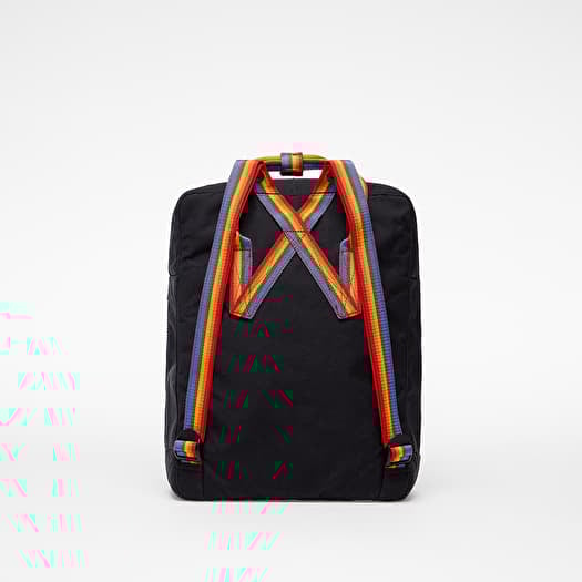 Rucksacke Fjallraven Kanken Rainbow Backpack Black Rainbow Pattern Footshop