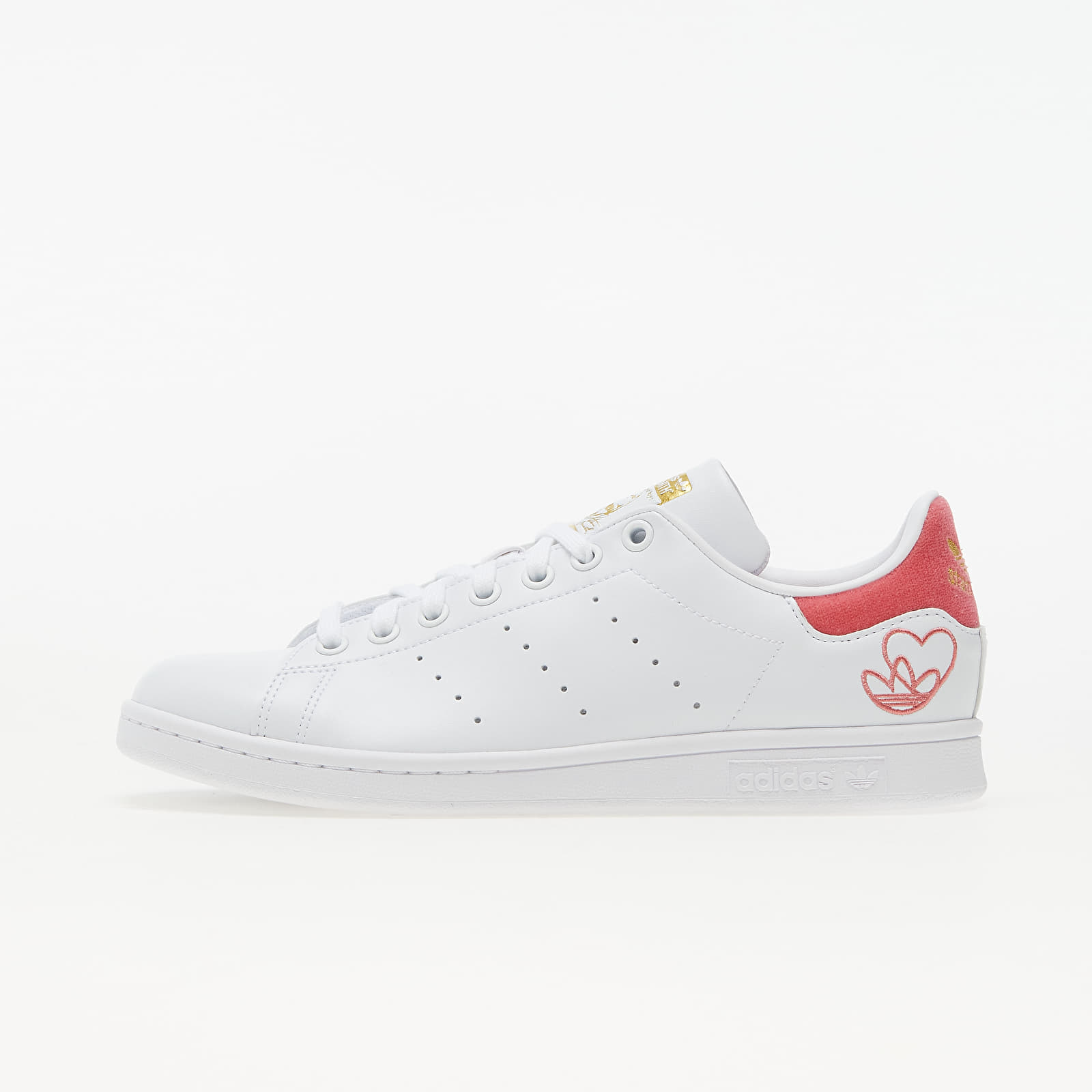 Rose gold adidas stan smith top