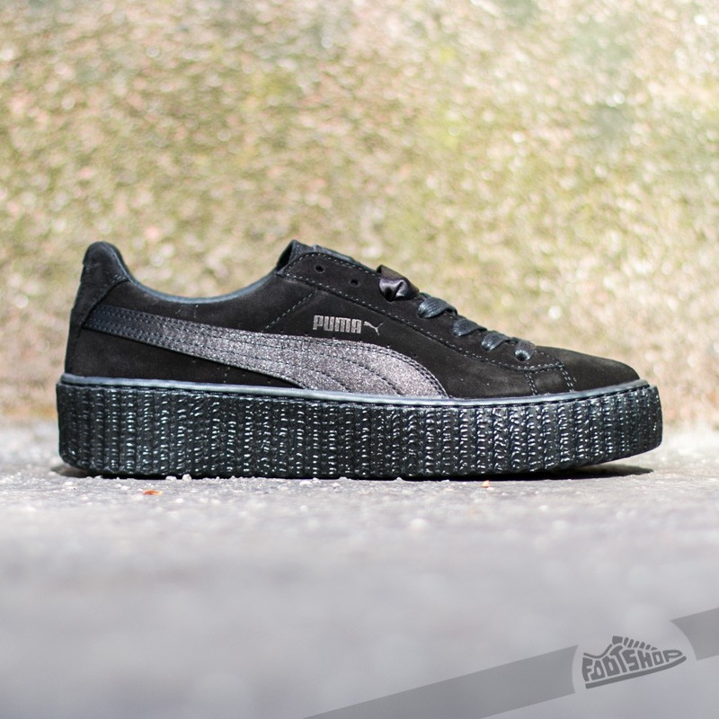 Női cipők Puma x Fenty Suede Creepers Satin Black/ Black/ Black