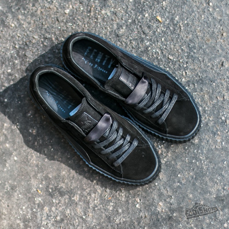 Női cipők Puma x Fenty Suede Creepers Satin Black/ Black/ Black