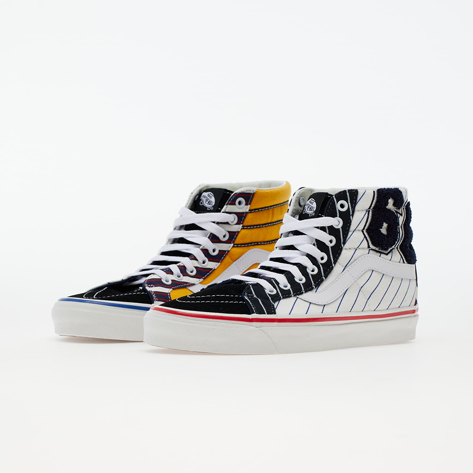 Scarpe uomo Vans Sk8-Hi 38 DX (Anaheim Factory) Patchwork League/ True White