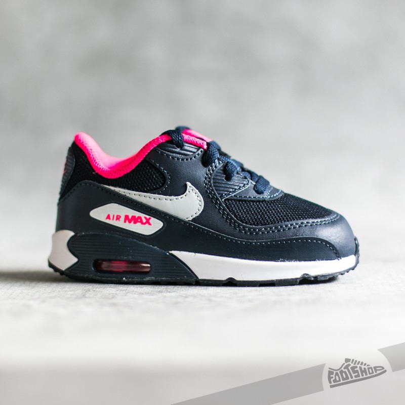 Joggesko og sko for barn Nike Air Max 90 Mesh (TD) Obsidian/ Pure Platinum-Hyper Pink-White