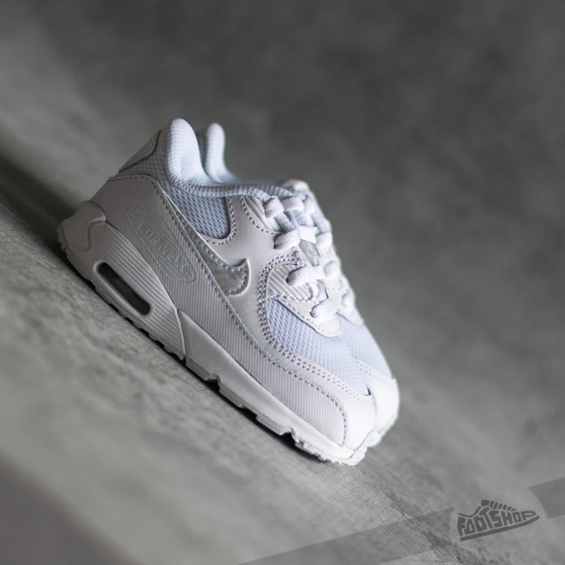 Sneaker und Schuhe für Kinder Nike Air Max 90 Mesh (TD)White/ White-Cool Grey