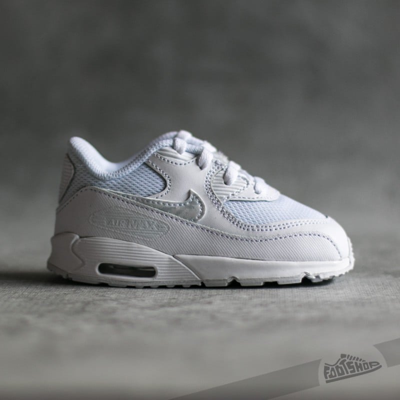 Sneaker und Schuhe für Kinder Nike Air Max 90 Mesh (TD)White/ White-Cool Grey