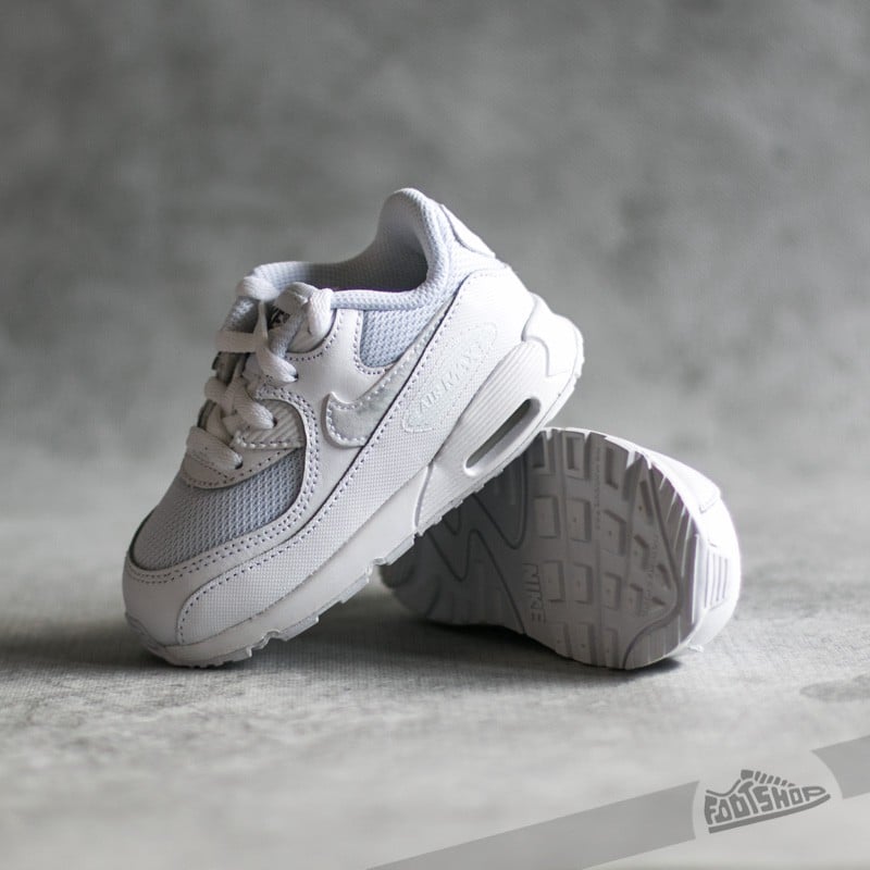 Sneaker und Schuhe für Kinder Nike Air Max 90 Mesh (TD)White/ White-Cool Grey