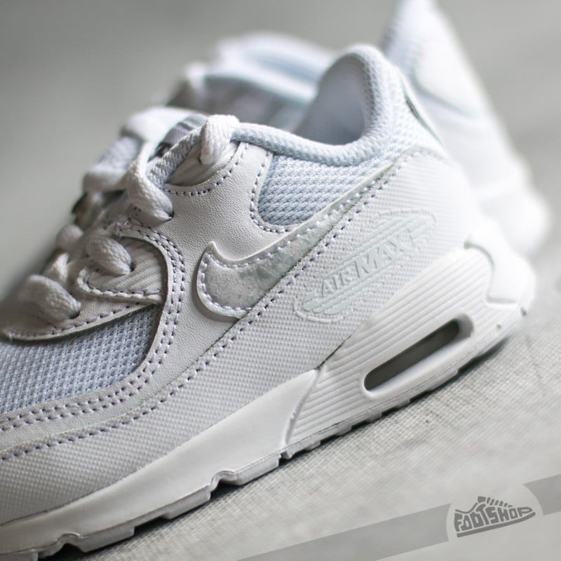 Sneaker und Schuhe für Kinder Nike Air Max 90 Mesh (TD)White/ White-Cool Grey