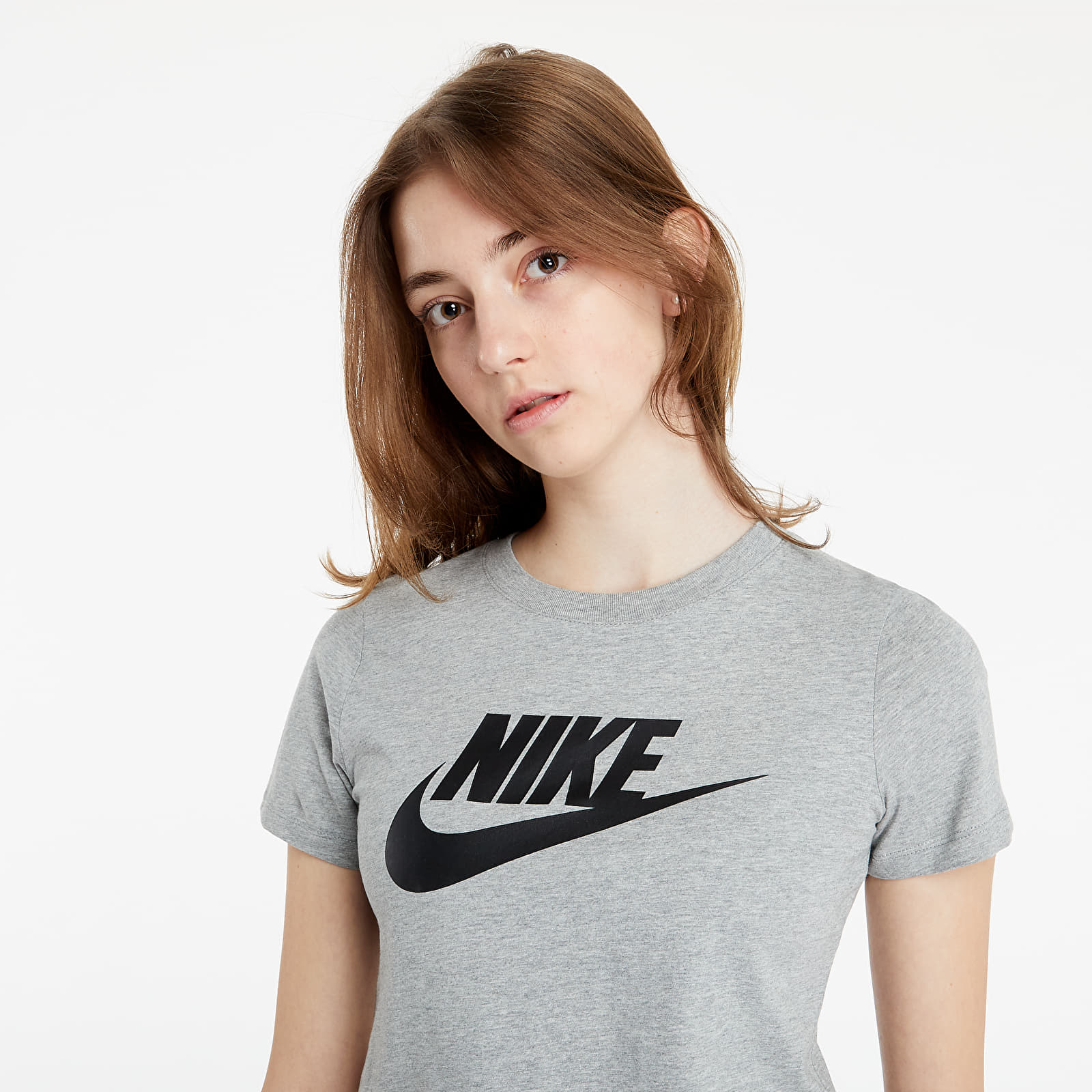 T-shirts Nike Sportswear W Essential T-Shirt Dark Grey Heather/ Black