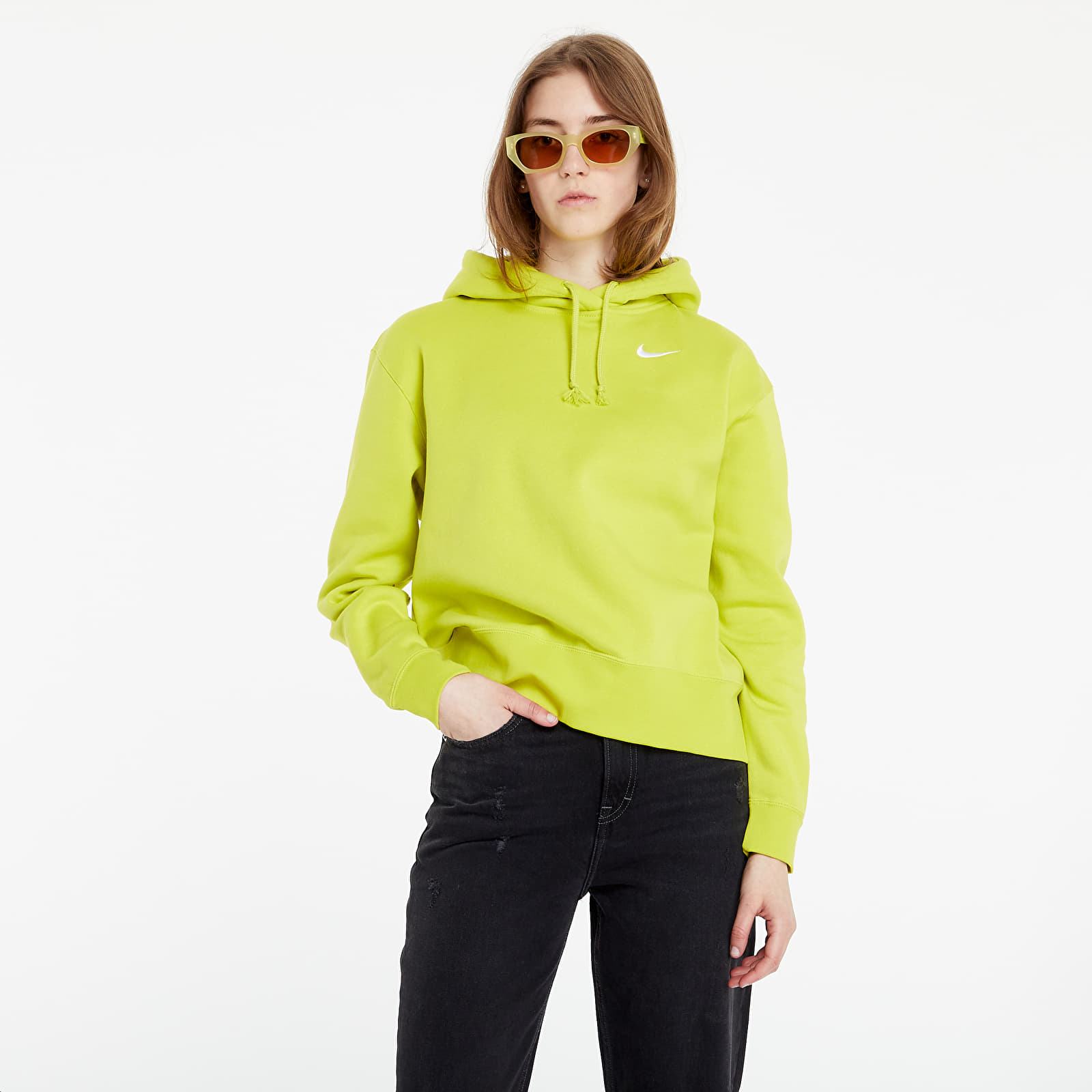 Sweatshirts Nike Sportswear Trend Fleece Hoodie High Voltage White Footshop