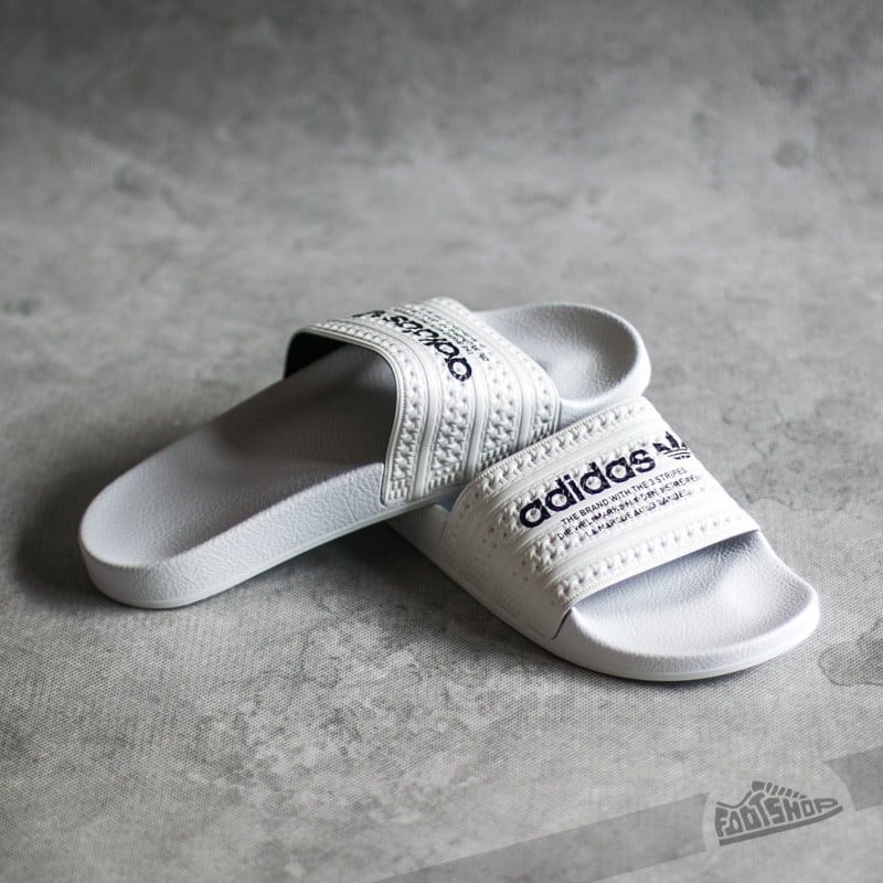 Miesten kengät adidas Adilette Ftw White/ Ftw White/ Core Black