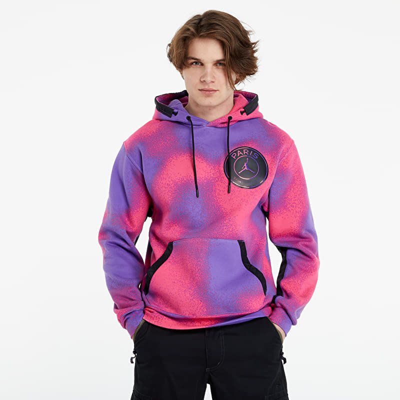 Jordan PSG AOP Fleece Pullover Psychic Purple/ Hyper Pink/ Black