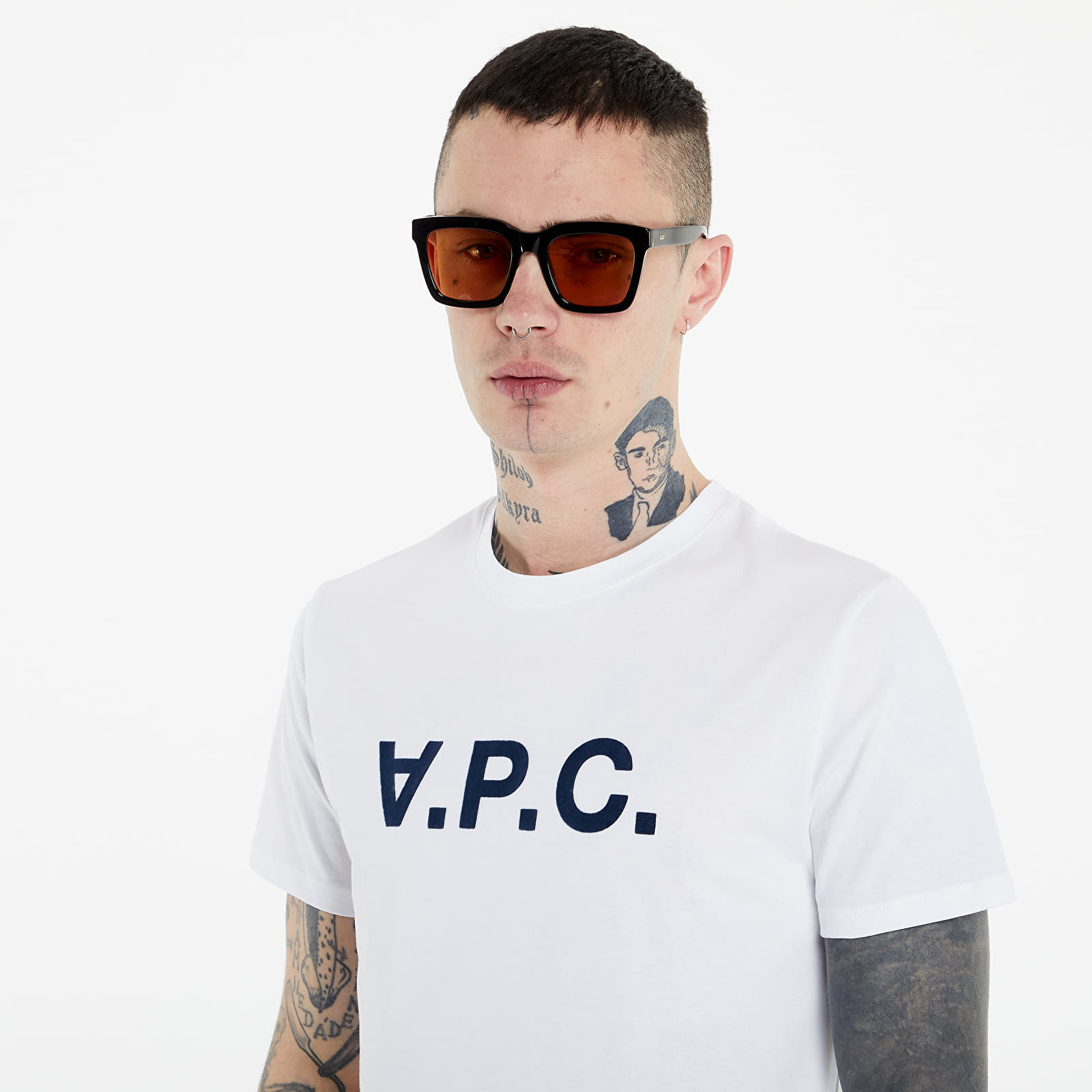 T-shirts A.P.C. VPC Blanc T-Shirt White / Dark Navy | Footshop