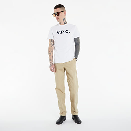 ☆【A.P.C.】☆(W) A.P.C. VPC T-Shirt White Dark Nav.y☆ A.P.C. VPC T-Shirt White/Dark Navy at CareOfCarl.com