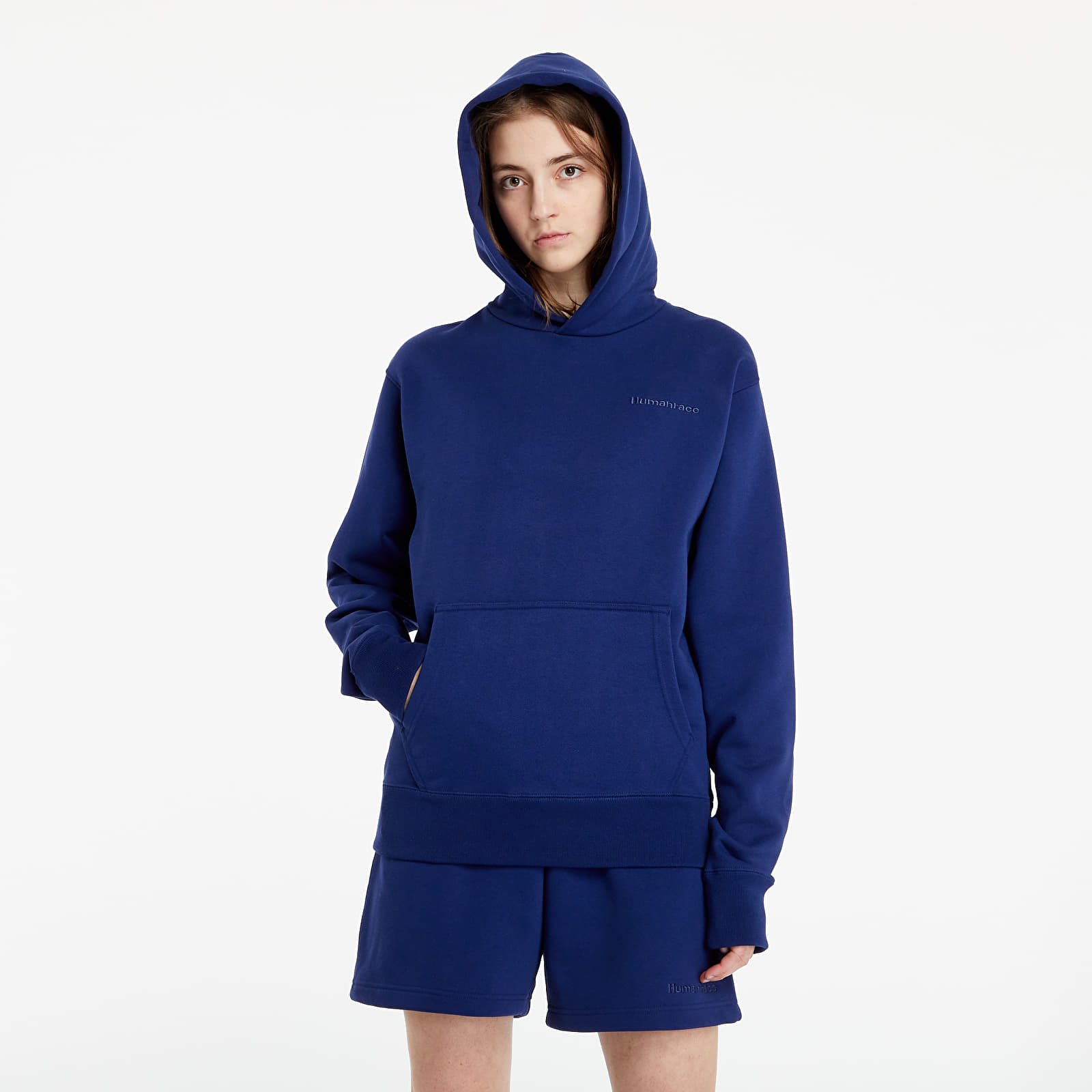 Суичърти adidas x Pharrell Williams Basics Hoodie Night Sky
