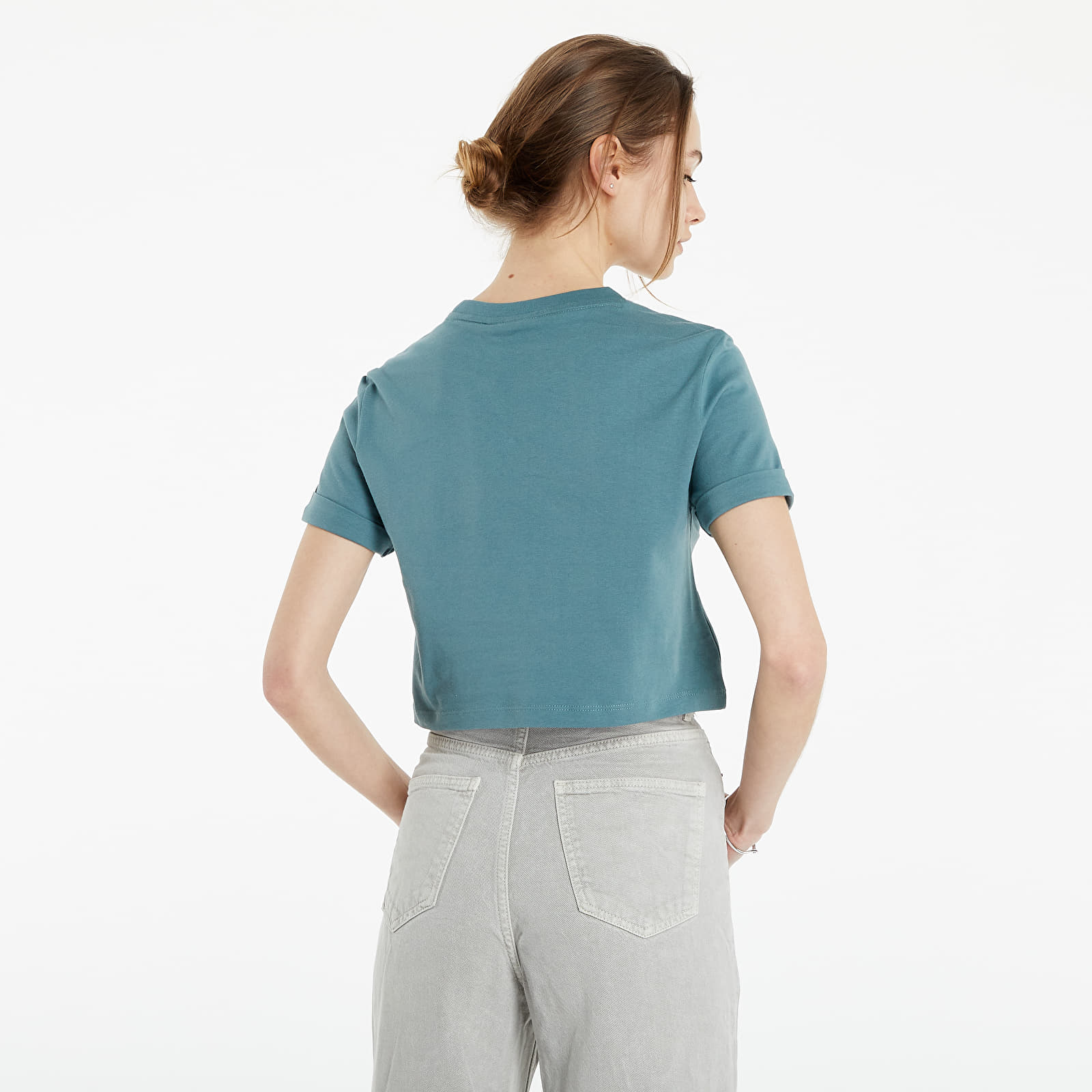 T-shirts adidas Adicolor Classics Roll-Up Sleeve Crop Top Hazy Emerald
