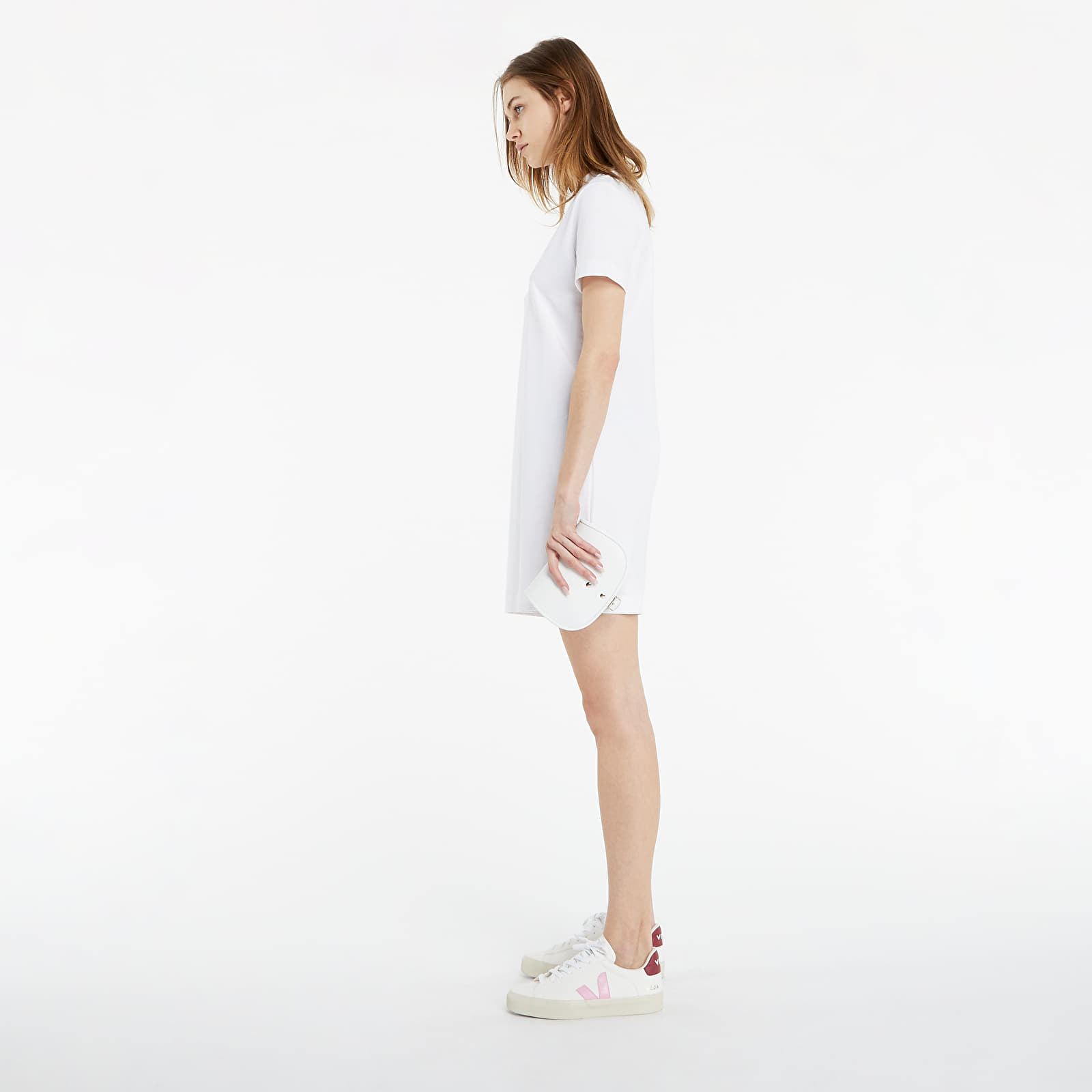 Šaty Calvin Klein Jeans Micro Branding Dress Bright White