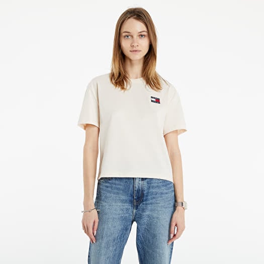 T shirts Tommy Jeans Badge Tee Sugarcane Footshop