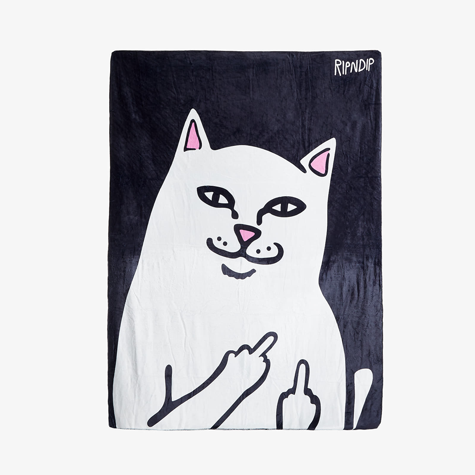 Doplňky RIPNDIP Lord Nermal Throw Blanket Black