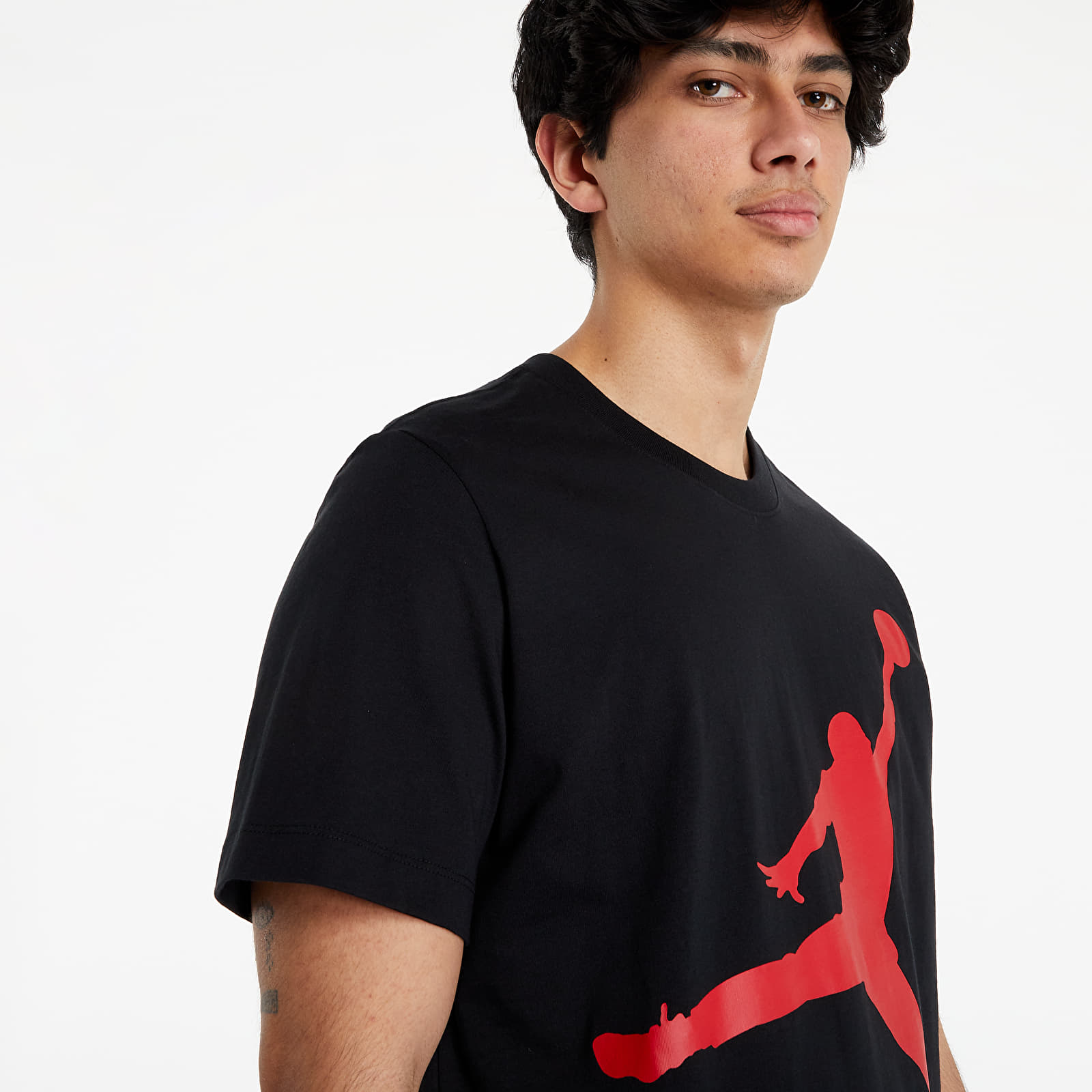 T-Shirts Jordan Jumpman Air Hybrid Crew Black/ Gym Red