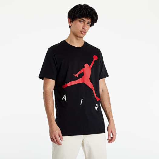 T Shirts Jordan Jumpman Air Hybrid Crew Black Gym Red Footshop