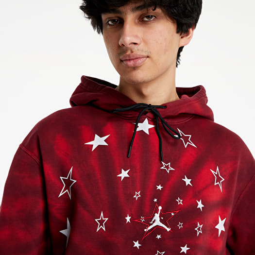 Mikiny Jordan Legacy AJ6 Graphic Fleece Pullover Hoodie Black Gym Red Footshop