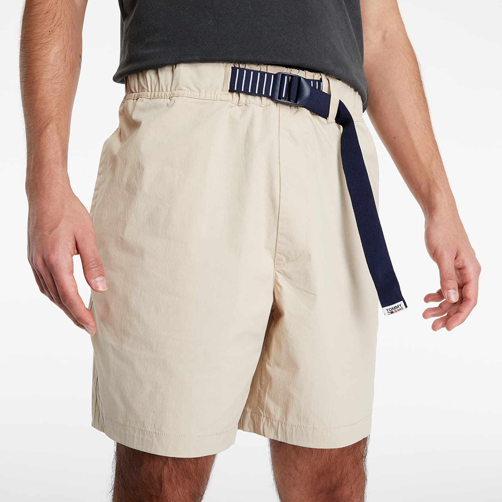 Kratke hlače Tommy Jeans Belted Beach Short Soft Beige