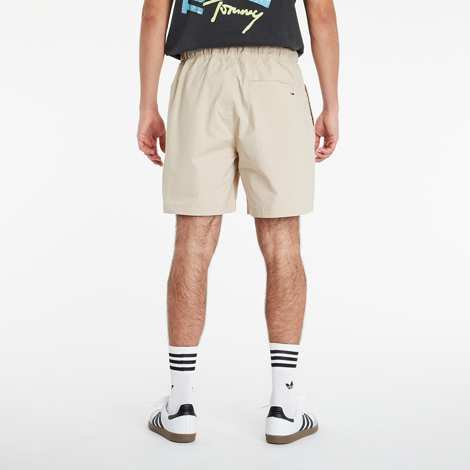 Kratke hlače Tommy Jeans Belted Beach Short Soft Beige