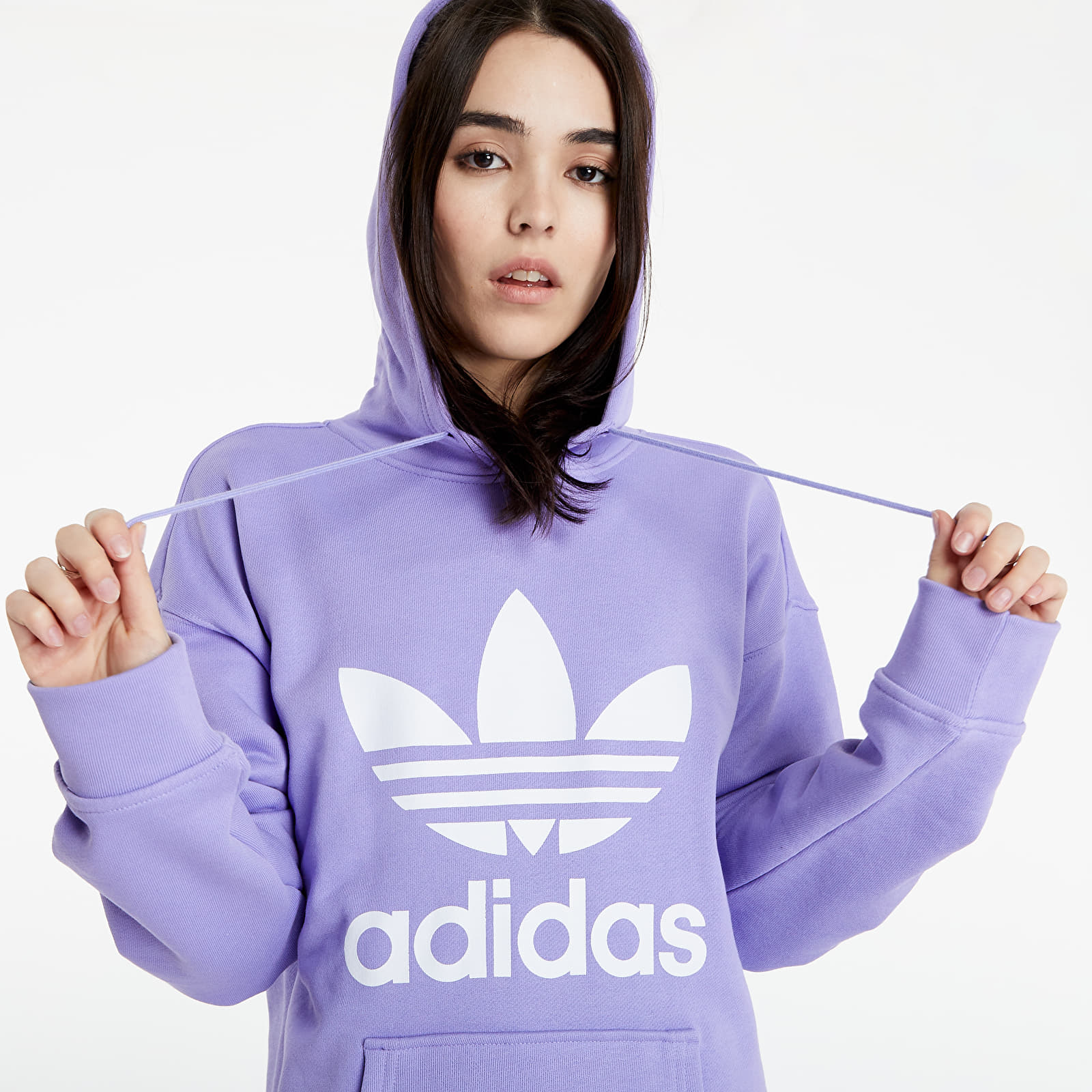 Sweatshirts adidas Adicolor Trefoil Hoodie Light Purple