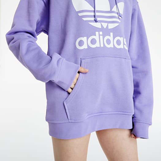 Sweatjacken und Sweatshirts adidas Adicolor Trefoil Hoodie Light Purple Footshop