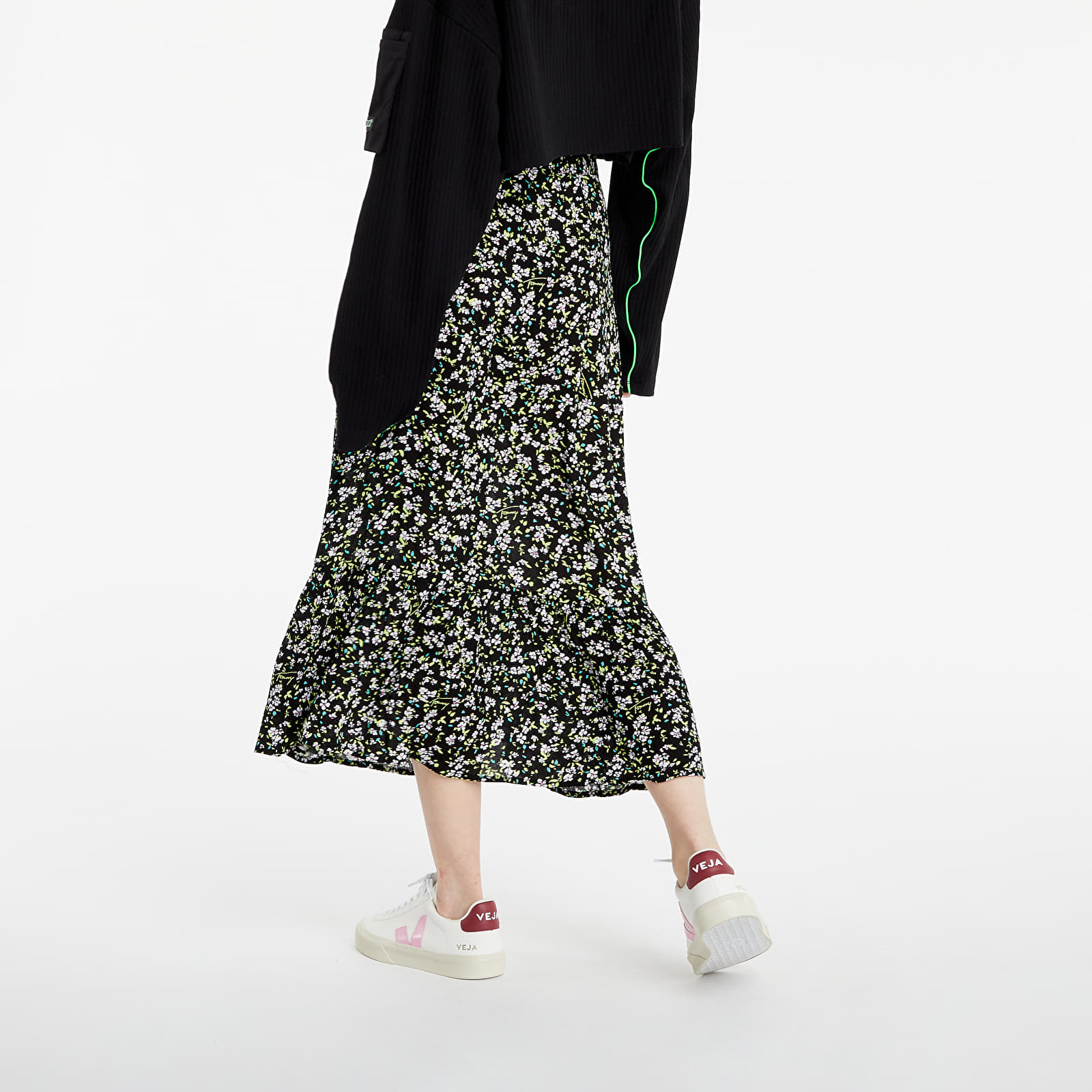 Jeans Tiered Footshop Skirts Print Tommy Floral | Floral Skirt Midi