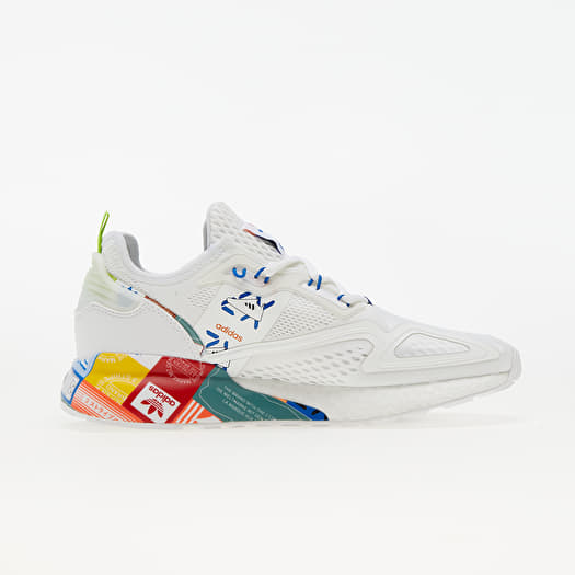 Men's shoes adidas ZX 2K Boost Ftw White/ Blue/ Orange | Footshop