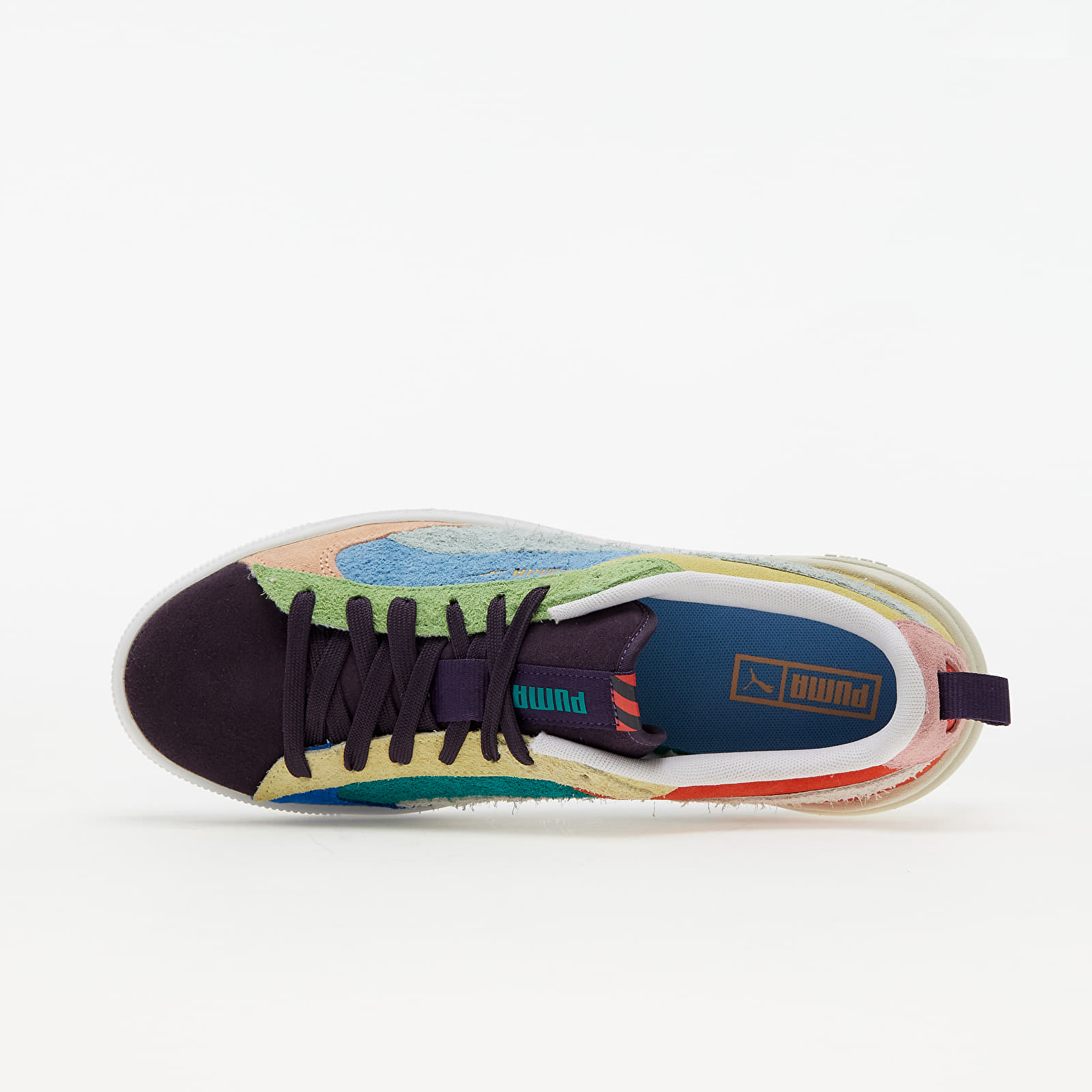 Férfi cipők Puma Suede Bloc WTFormstripe Sweet Grape-Whisper White