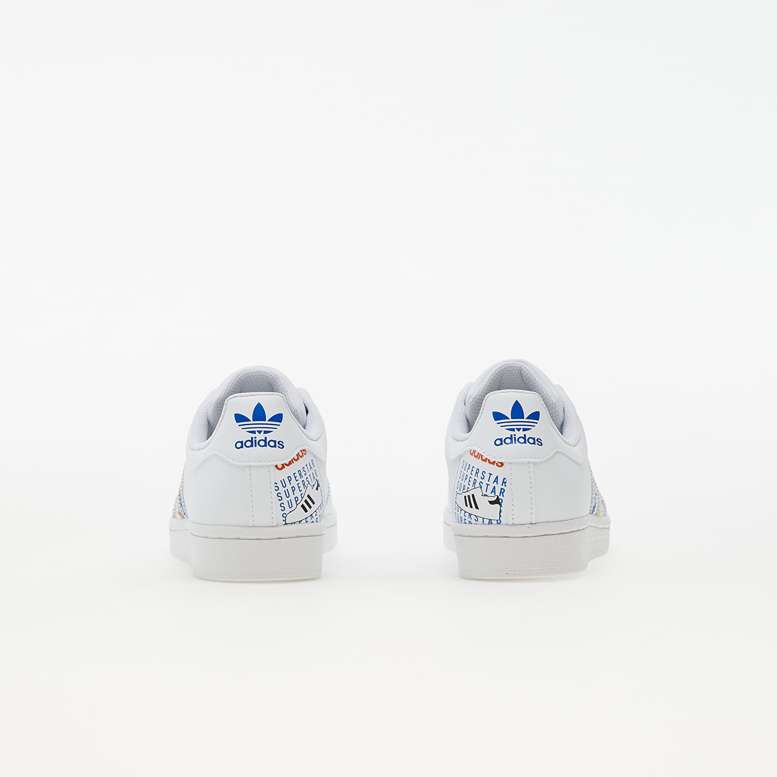 Men s shoes adidas Superstar Ftw White Blue Orange Footshop
