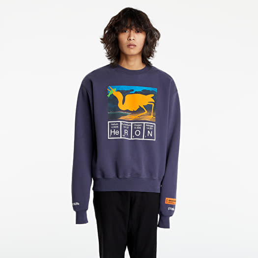Sweatjacken und Sweatshirts HERON PRESTON Heron Cutout Crewneck Anthracite Orange Footshop