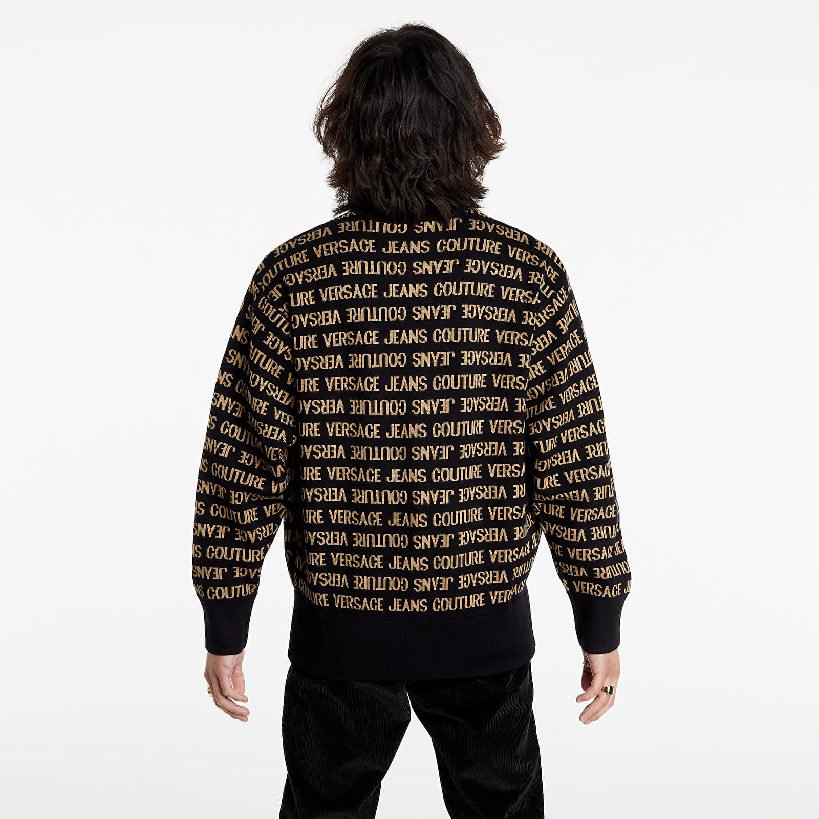 Pulóverek Versace Jeans Couture Sweater Black/ Gold