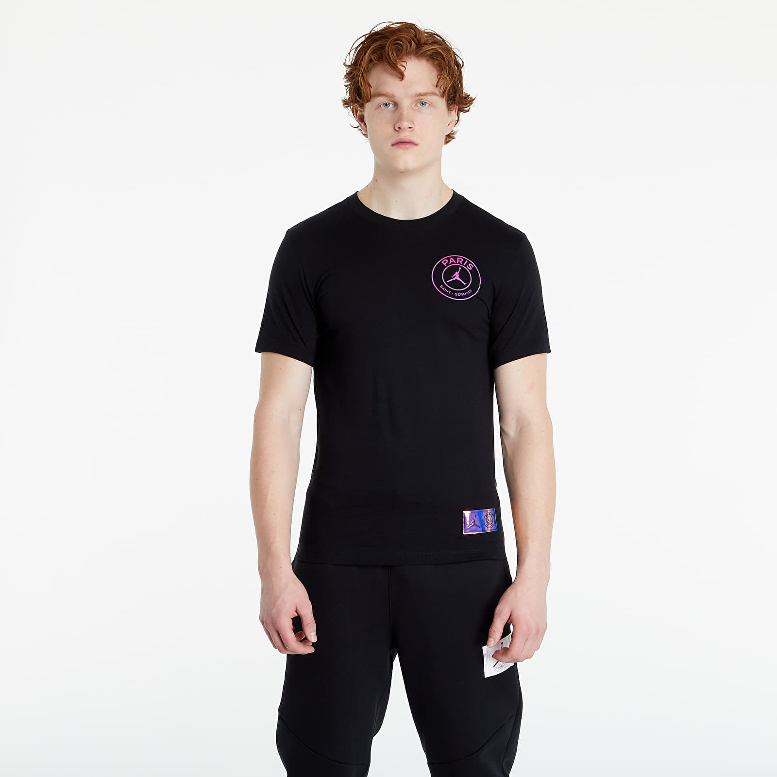 Camisetas Jordan Paris Saint-Germain Logo ShortSleeve Tee Black