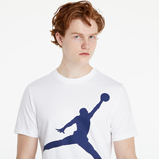 T shirts Jordan Jumpman Air Hybrid Crew Tee White Blue Void Footshop