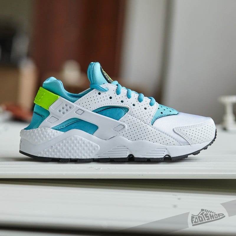 Women s shoes Nike Wmns Air Huarache Run White Gamma Blue Electric Green Footshop