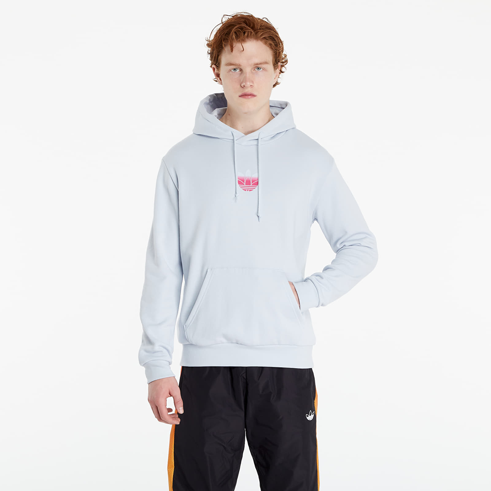 Kapuutsikud ja kampsunid adidas 3D Trefoil OM Hoodie Halo Blue