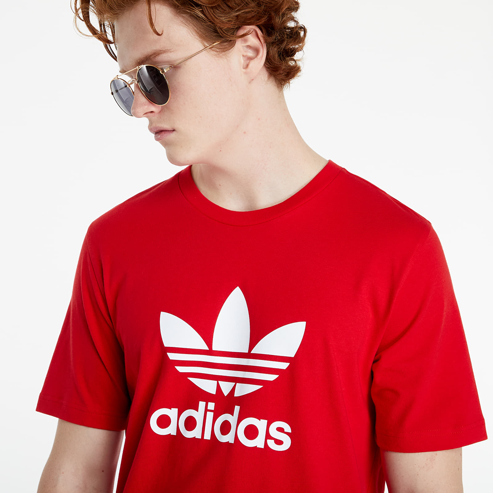 T-shirts adidas Adicolor Classics Trefoil Tee Scarlet/ White