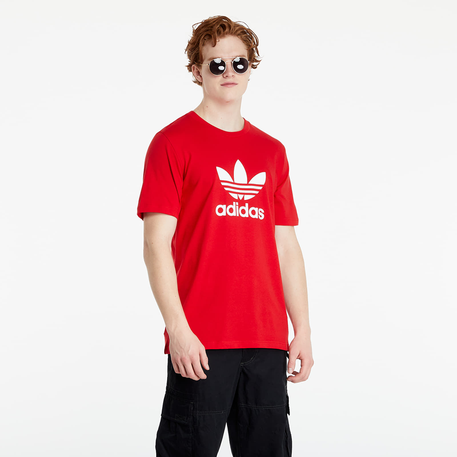 T-shirts adidas Adicolor Classics Trefoil Tee Scarlet/ White