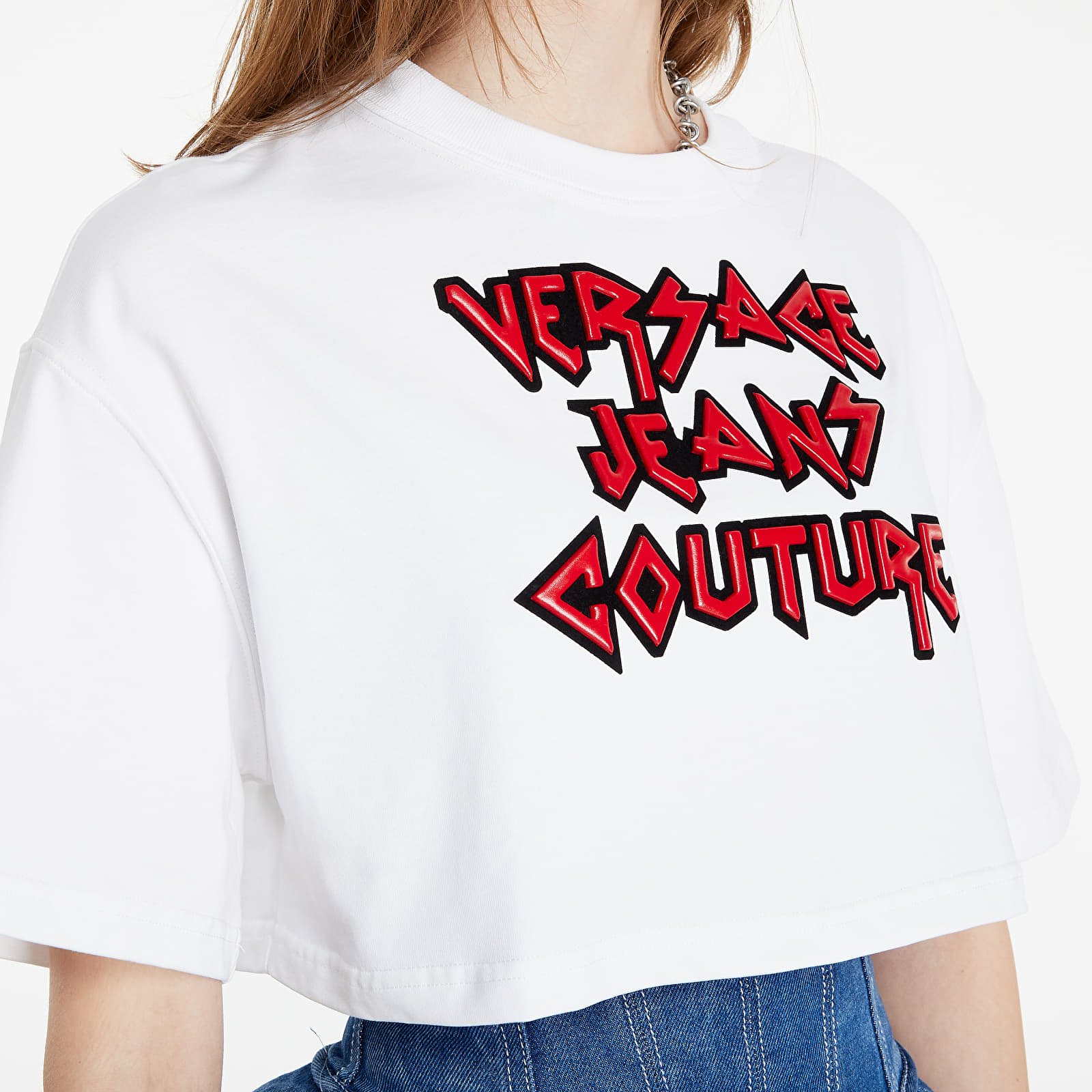 T-shirts Versace Jeans Couture W 18 Leather T-Shirt White