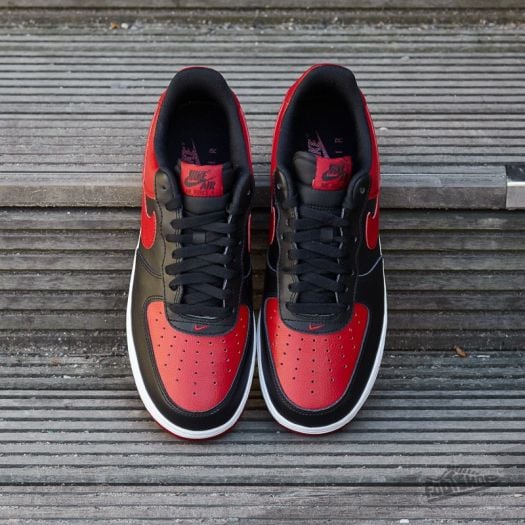 Men s shoes Nike Air Force 1 Black Gym Red White Footshop