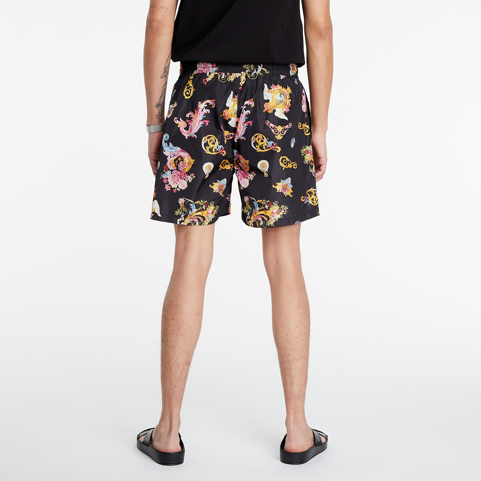 Plavky Versace Jeans Couture Swim Trunks Black Print