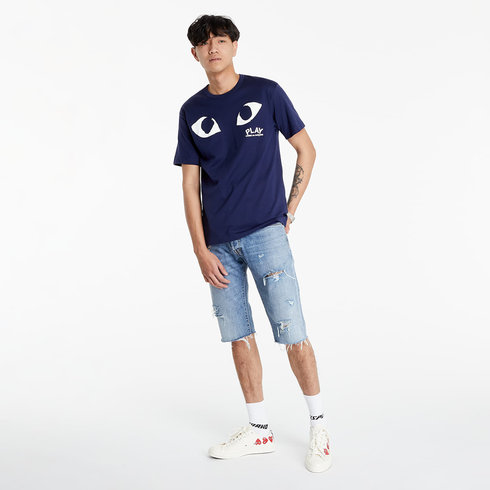 Camisetas Comme des Garçons PLAY Eye T-Shirt Navy