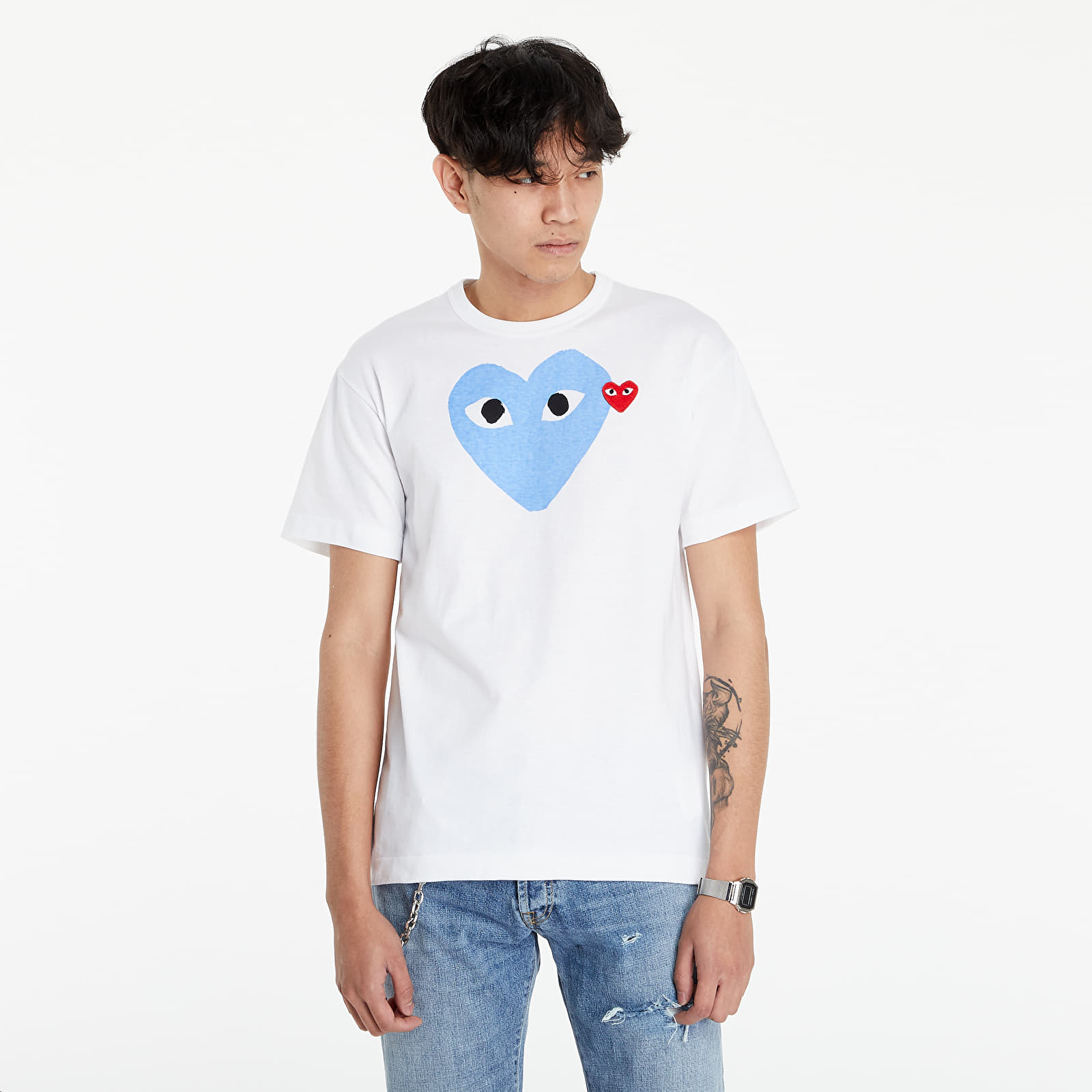 Comme des Gar ons Play Big Blue Heart T Shirt