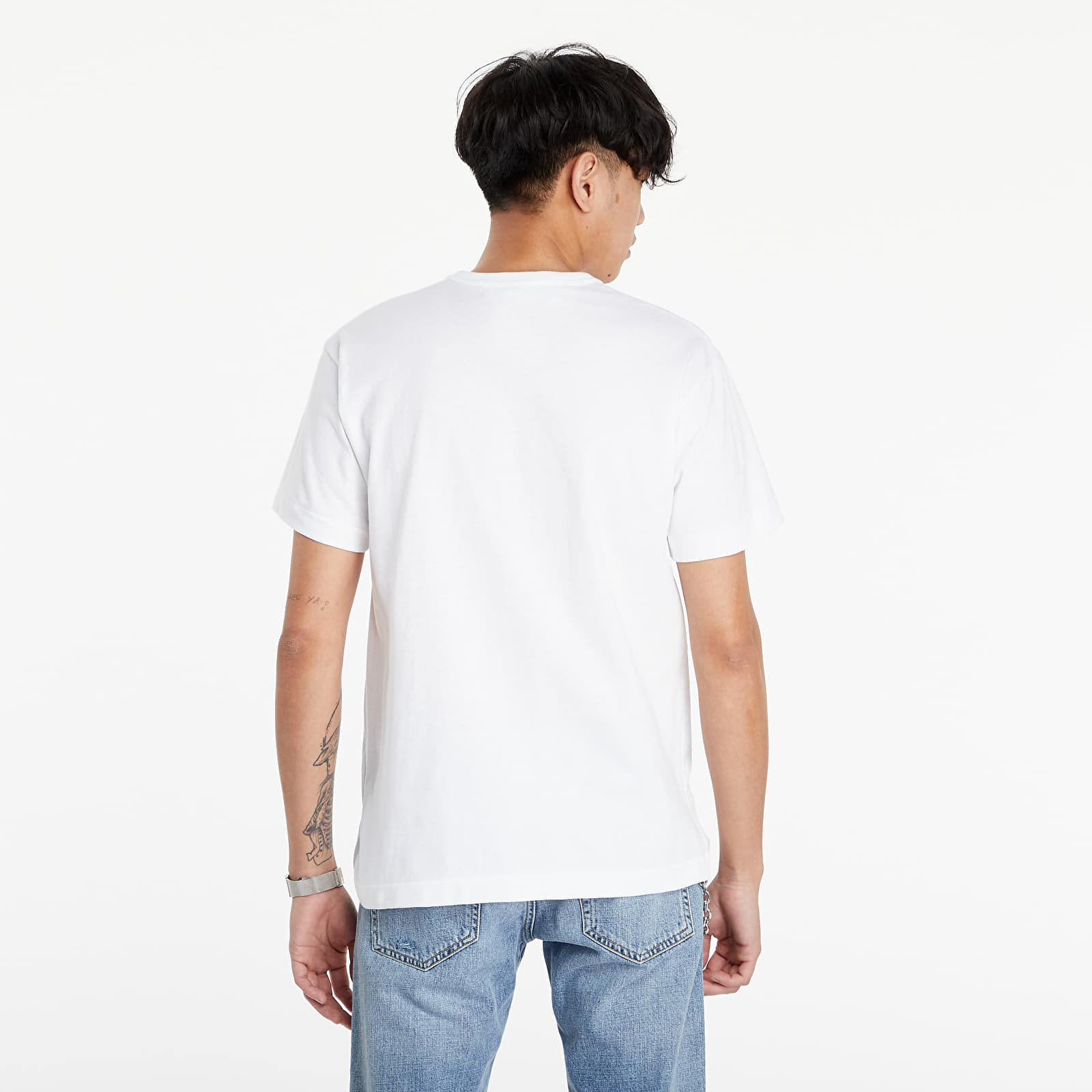 Marškinėliai Comme des Garçons Play Big Blue Heart T-Shirt White