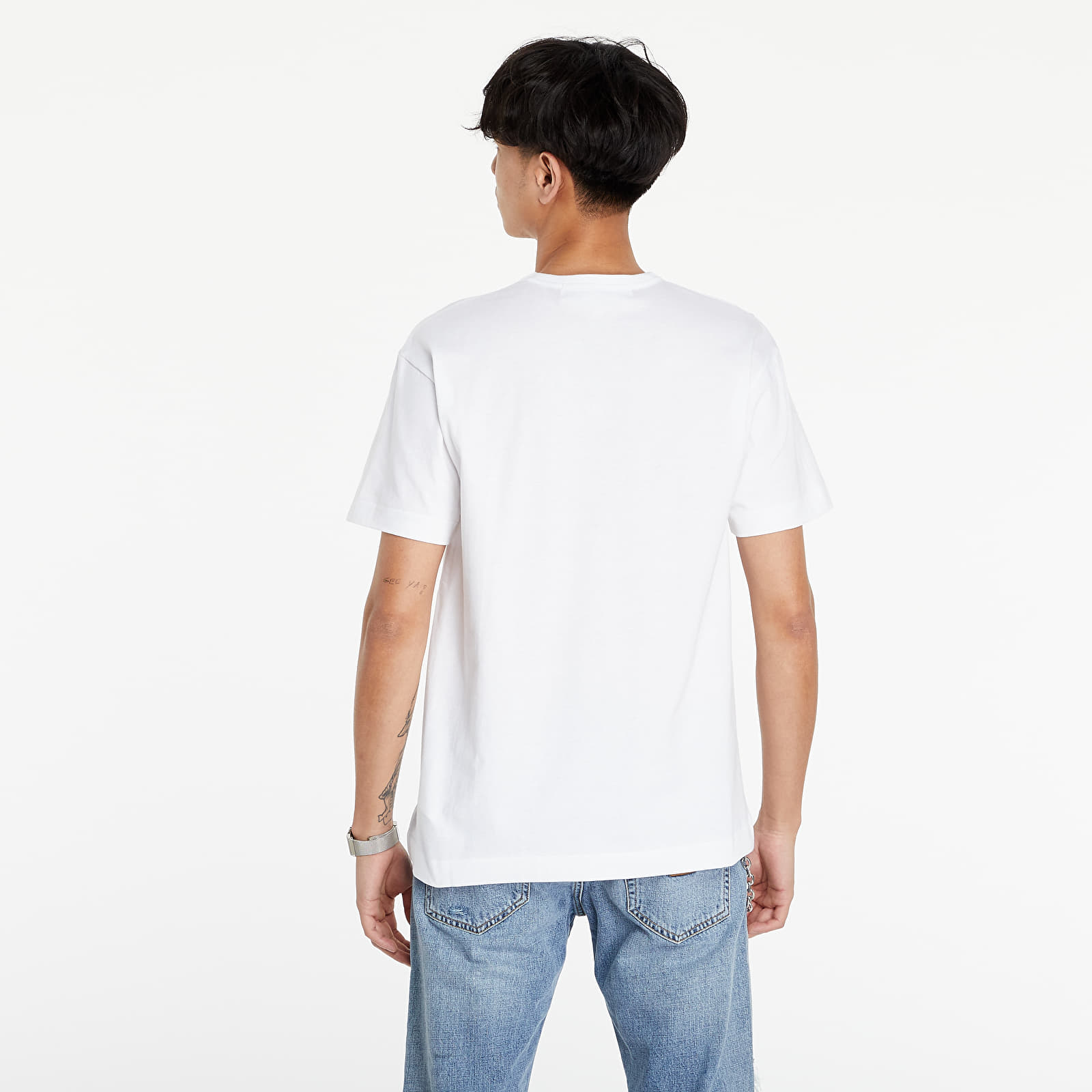 Men's T-shirts Comme des Garçons Play Logo Red Heart T-Shirt White