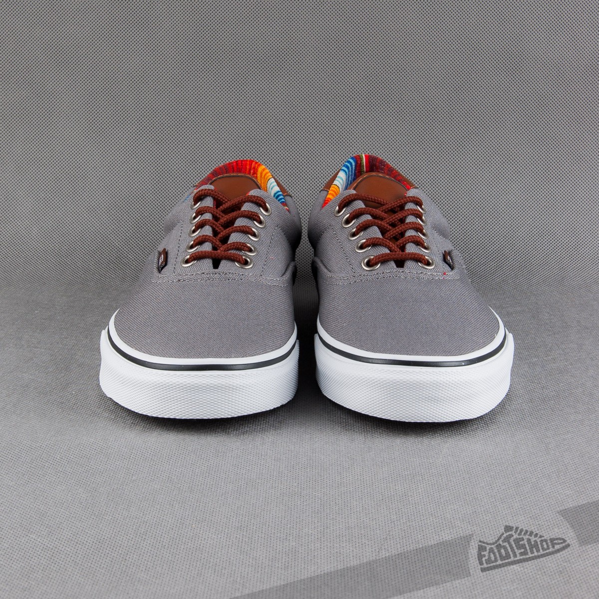Vans era 59 c&l steel grey & multi stripe skate shoes outlet